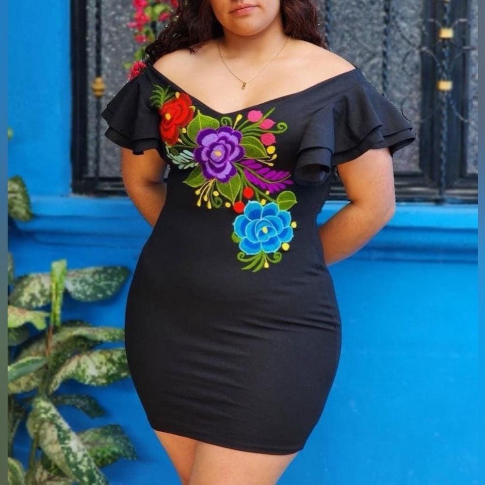 Libertad Mexican Black Dress